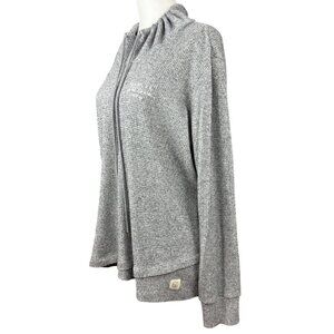 Straight down L Womens Golf thermal long sleeve Cowl neck Gray Sweater Hoodie